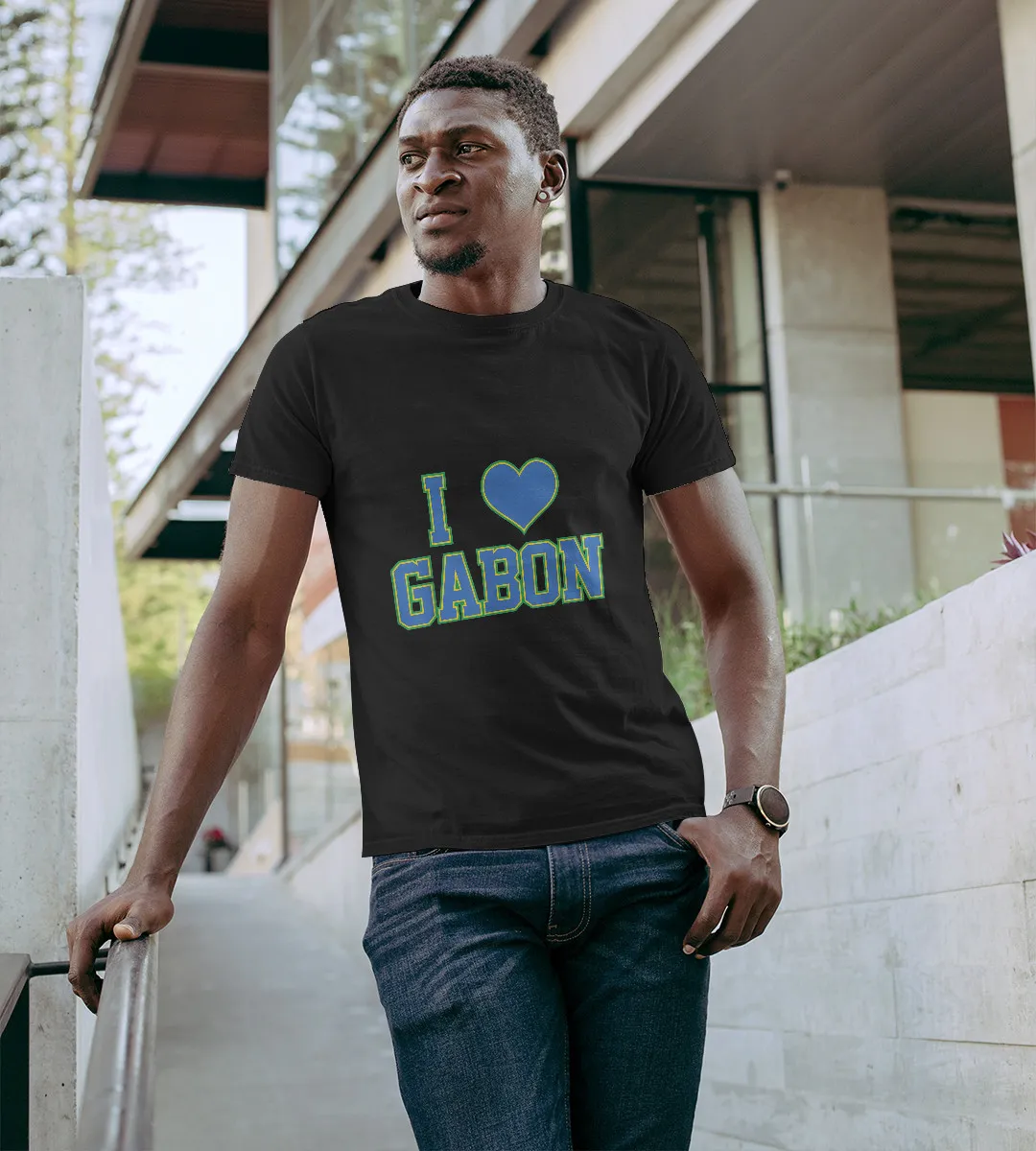 1sttheworld T-Shirt - I Love Gabon T-Shirt Black A35