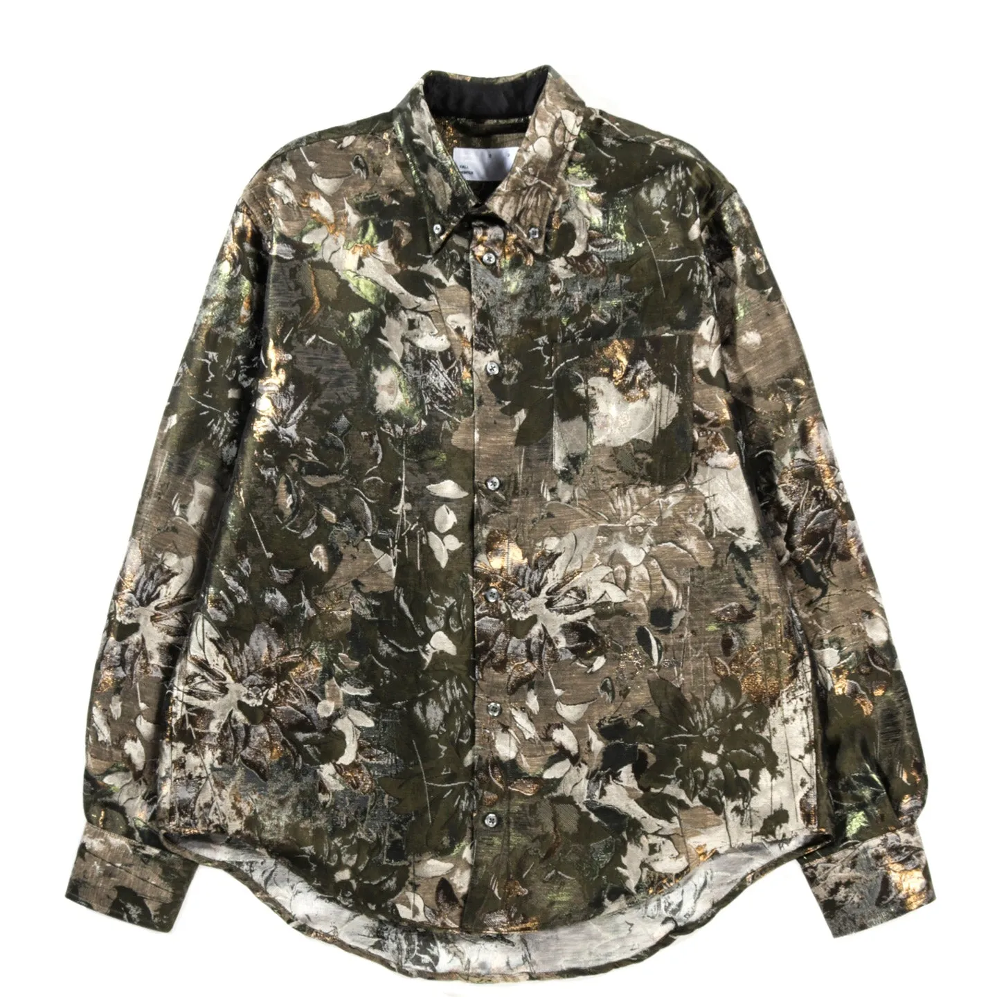 4SDESIGNS A. BD SHIRT HUNTER FOLIAGE BROCADE