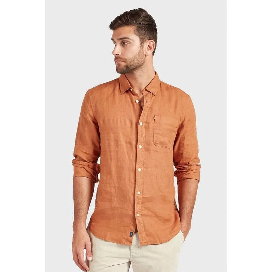 Academy Brand Men's Hampton Long Sleeve Shirt - Almond