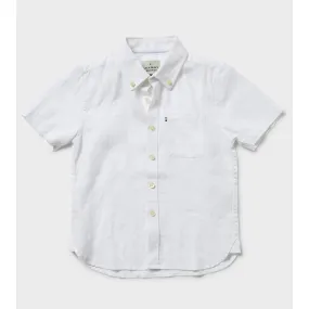 Academy Brand Rookie Hampton Short Sleeved Linen Shirt - White