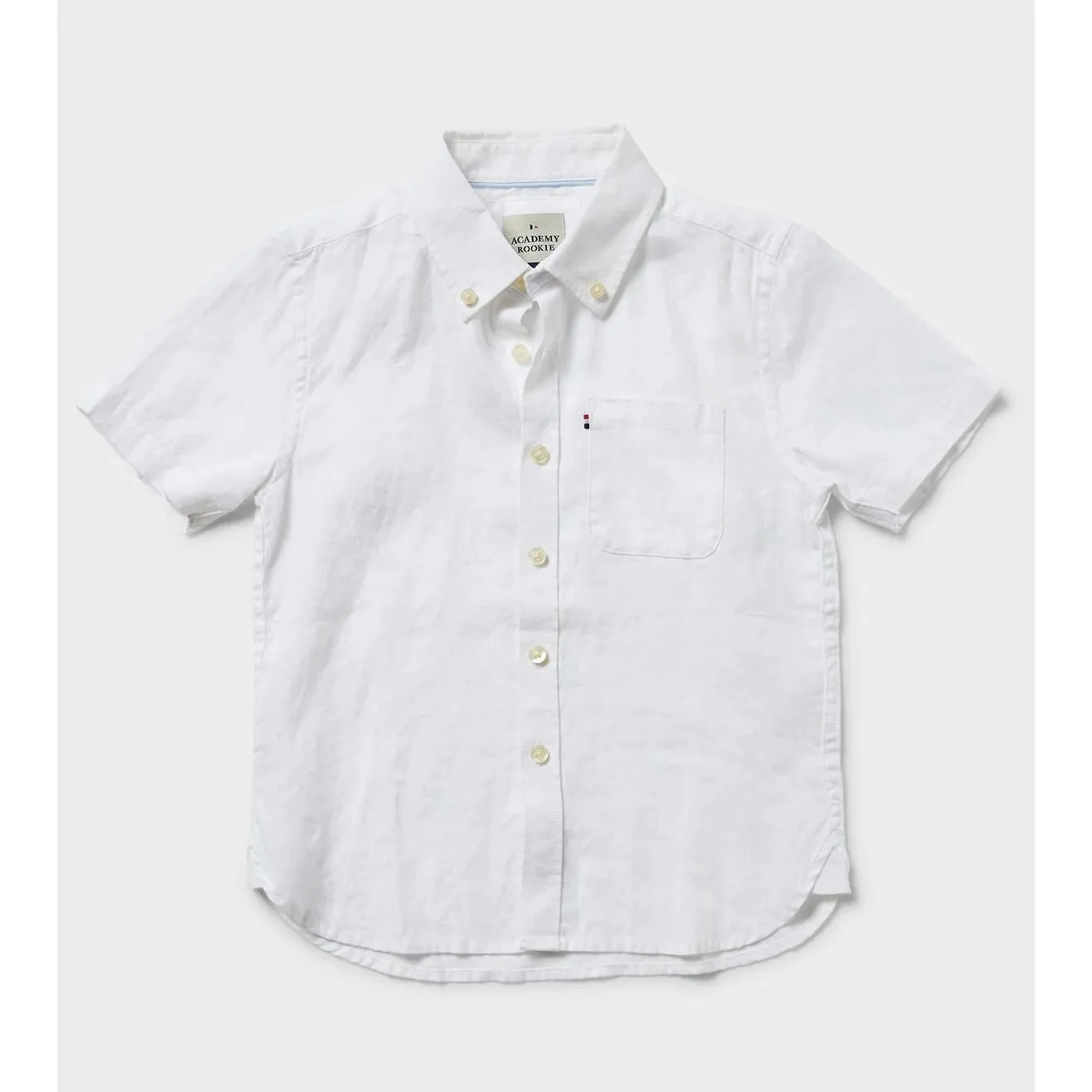 Academy Brand Rookie Hampton Short Sleeved Linen Shirt - White