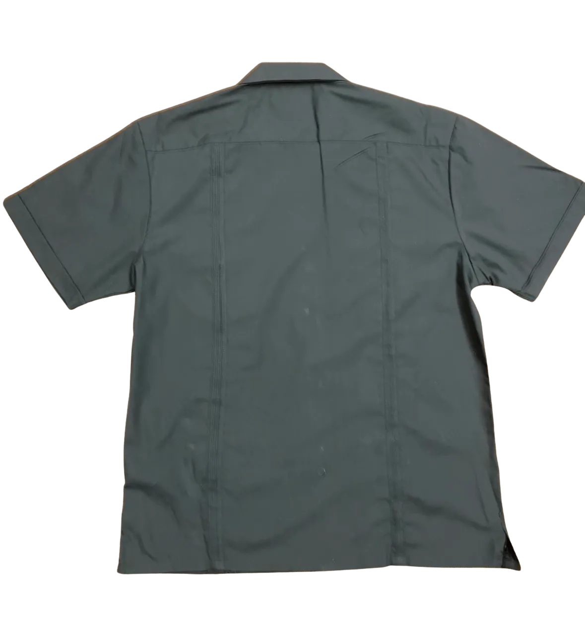 All Black Collared Guayabera Shirt