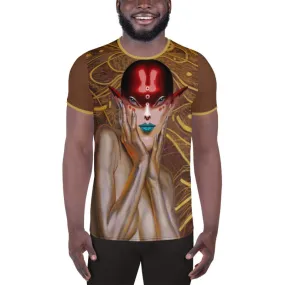 All-Over Print Men's Athletic T-shirt -  Metal Lady Avatar