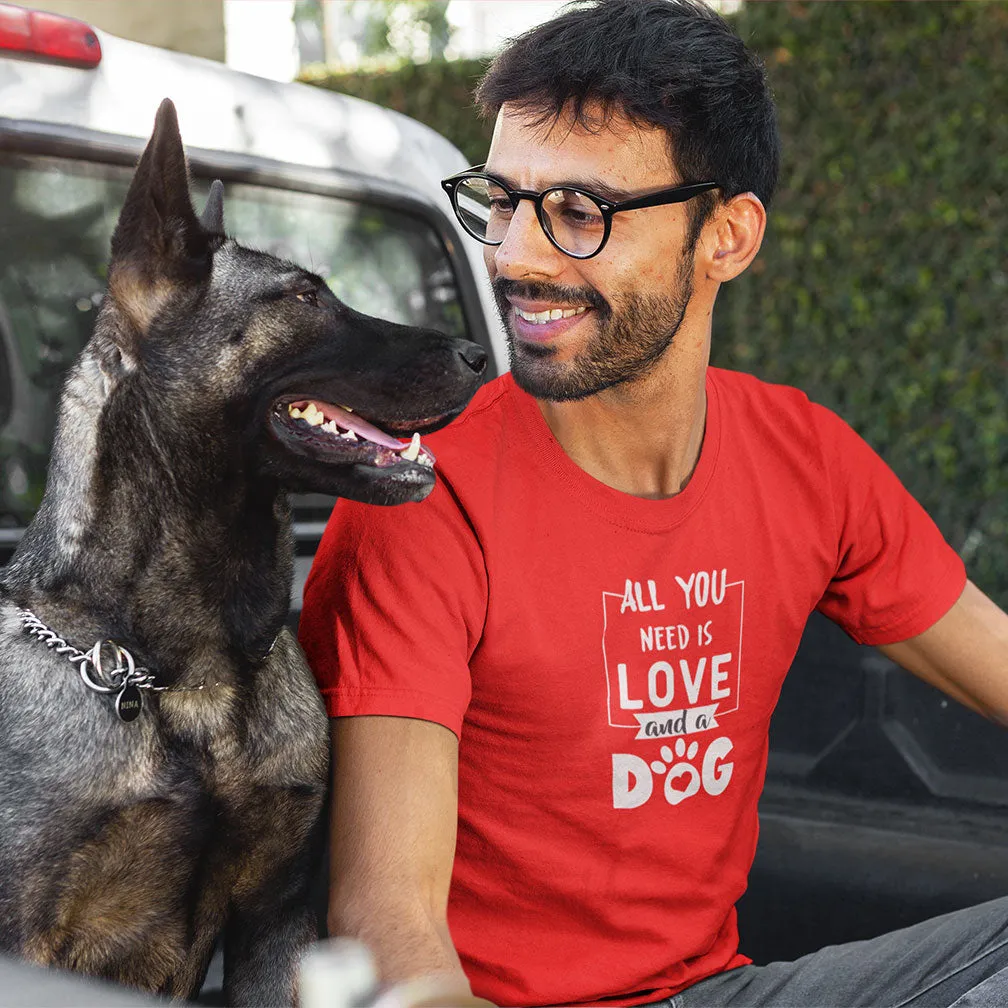 All You Need Is Love & Dog Half Sleeve T-Shirt