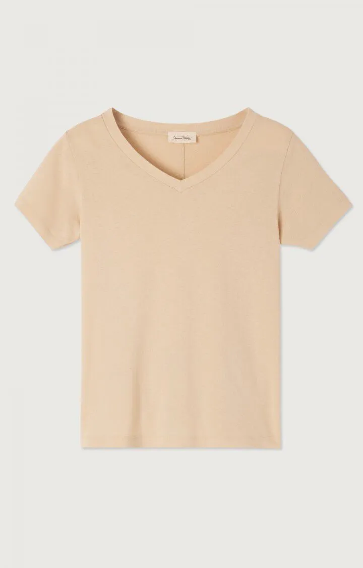 American Vintage V Neck Gamipy Tee in Desert