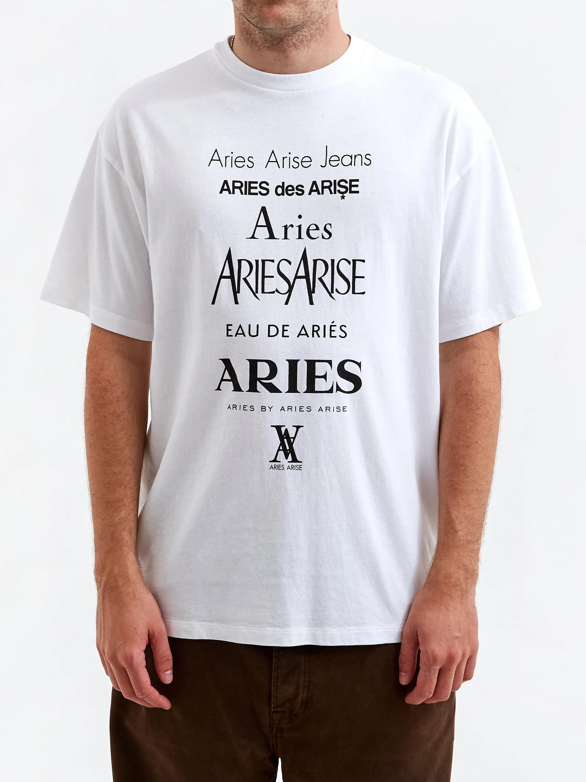 Aries Perfume Short Sleeve T-Shirt - White