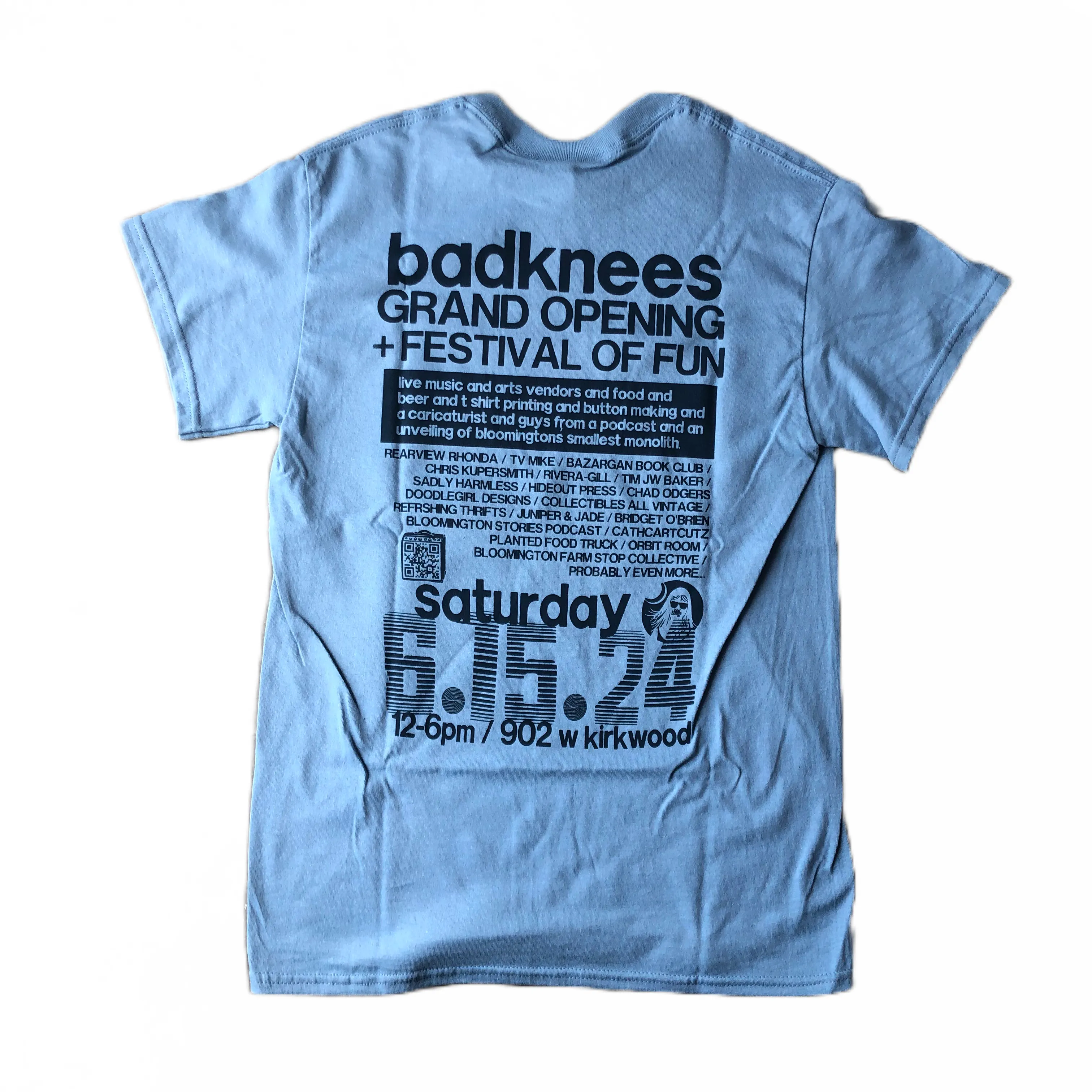 badknees Festival of Fun T-shirt - Pocket Blue