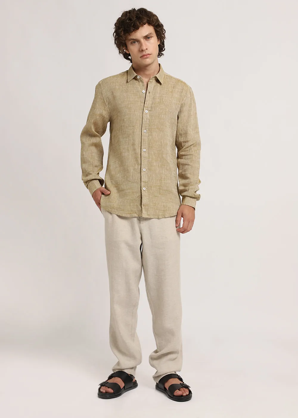 Beige Linen Shirt