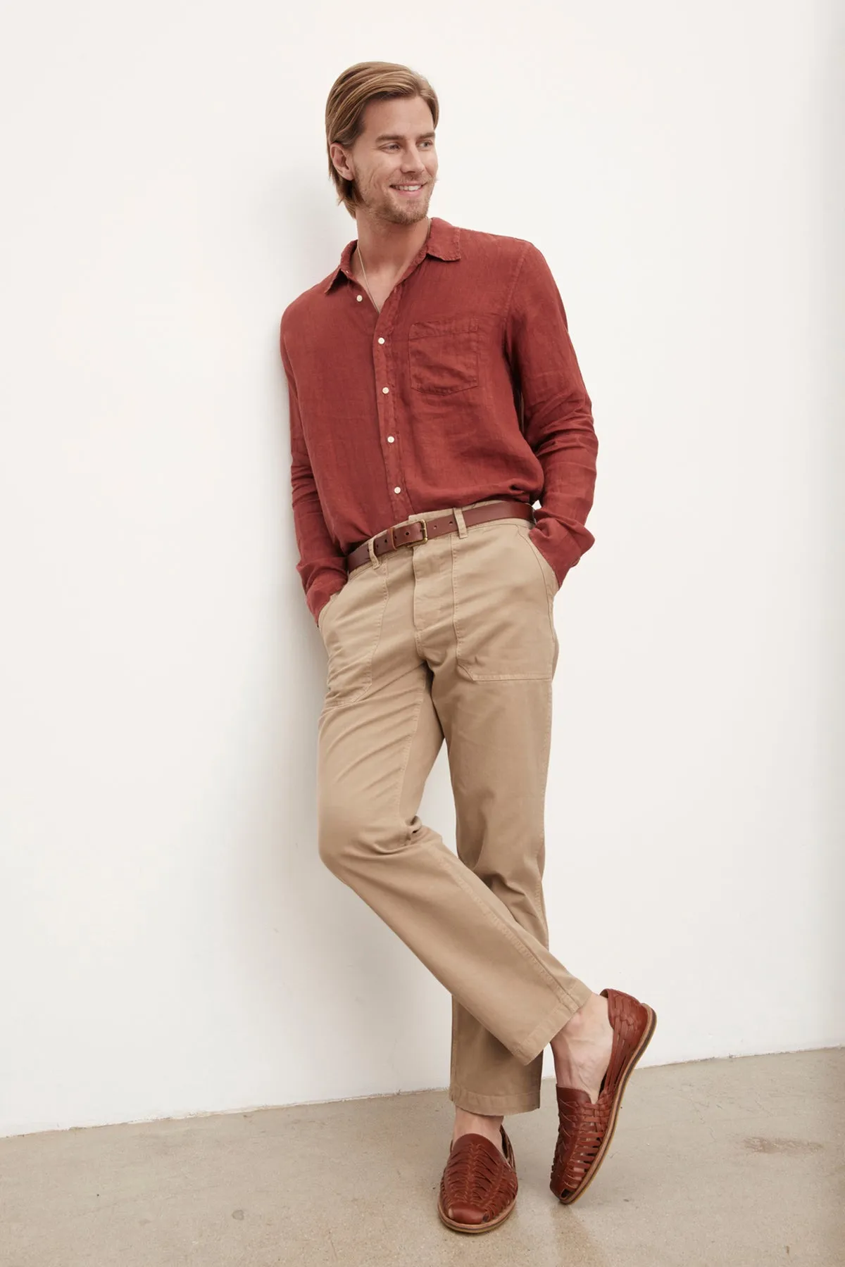 BENTON LINEN BUTTON-UP SHIRT