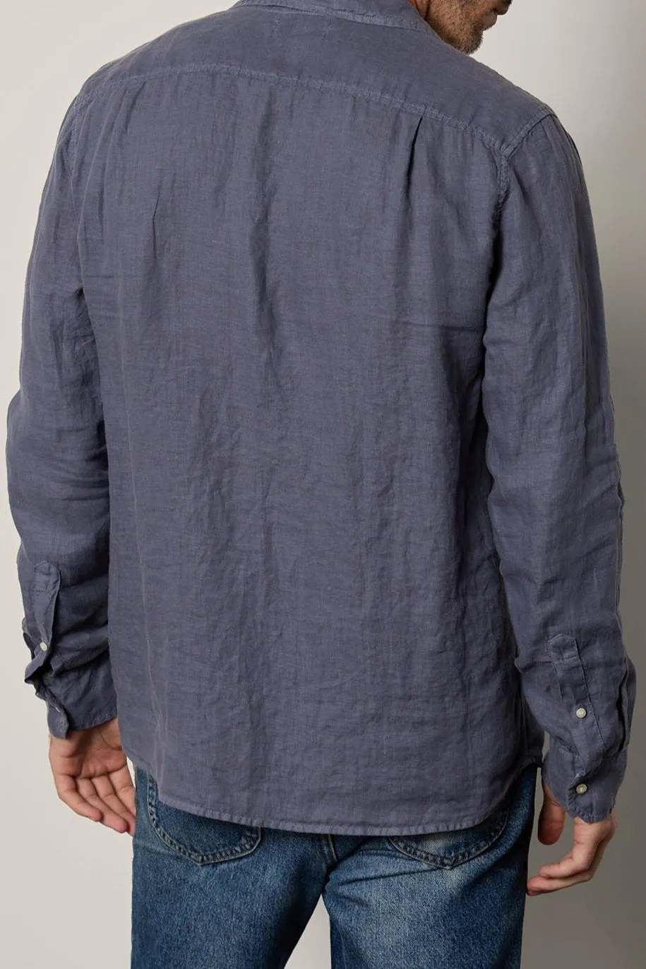 BENTON LINEN BUTTON-UP SHIRT