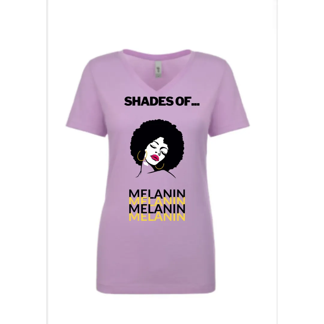 Black Beauty, (Shades of Melanin), African Goddess, Casual Afrocentric Tee Shirt For Women