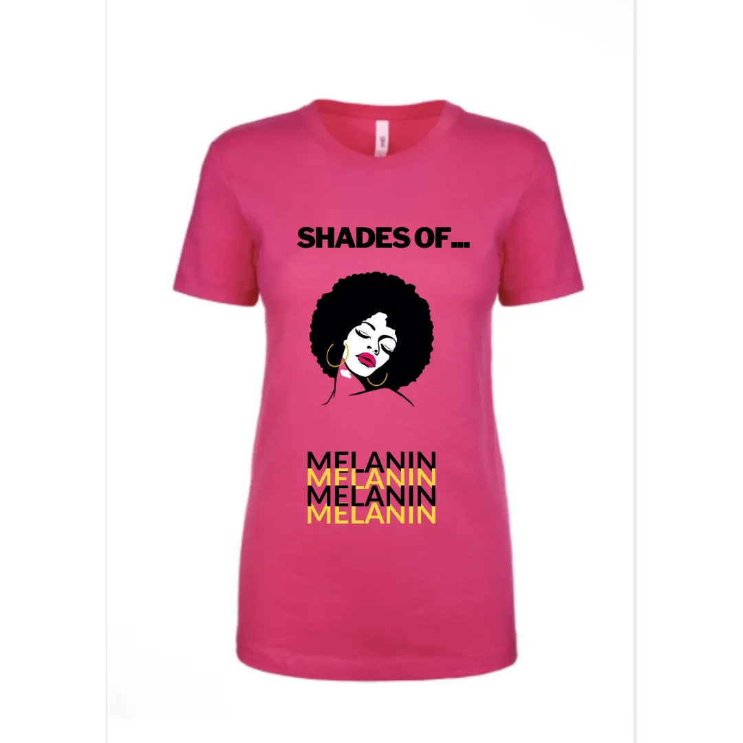 Black Beauty, (Shades of Melanin), African Goddess, Casual Afrocentric Tee Shirt For Women