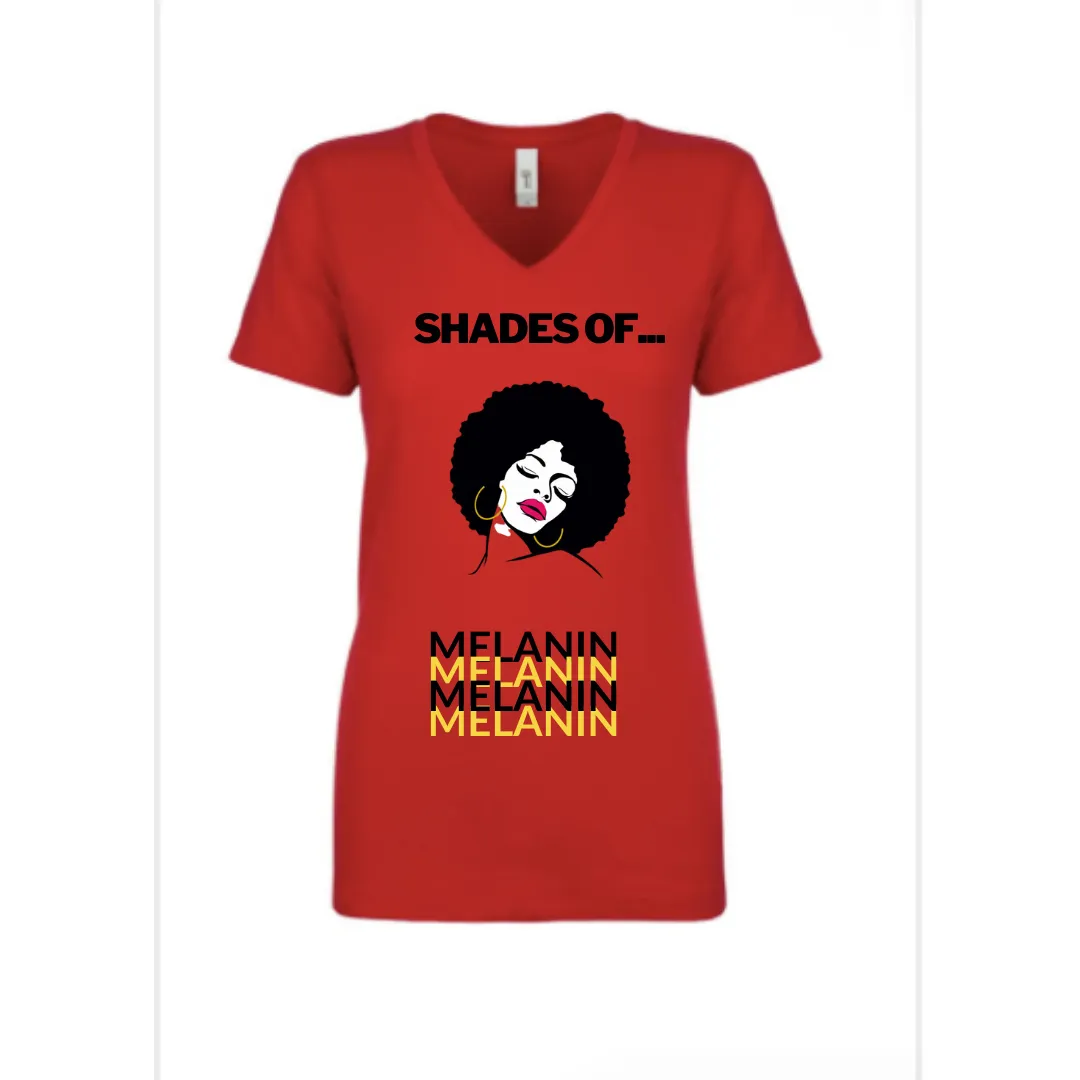 Black Beauty, (Shades of Melanin), African Goddess, Casual Afrocentric Tee Shirt For Women