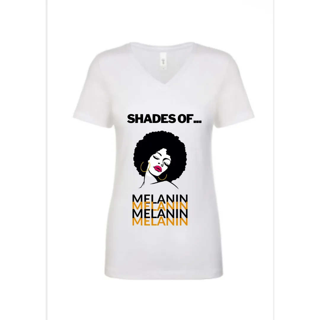 Black Beauty, (Shades of Melanin), African Goddess, Casual Afrocentric Tee Shirt For Women