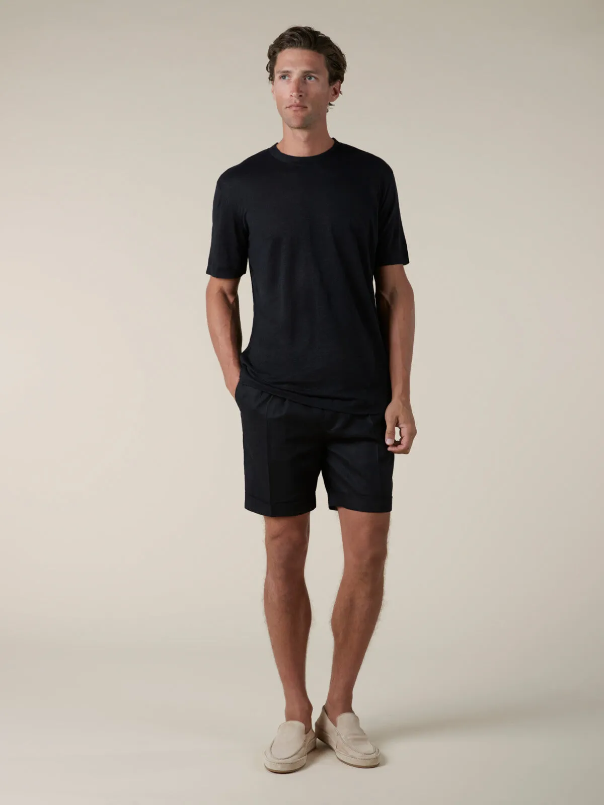 Black Linen City T-shirt