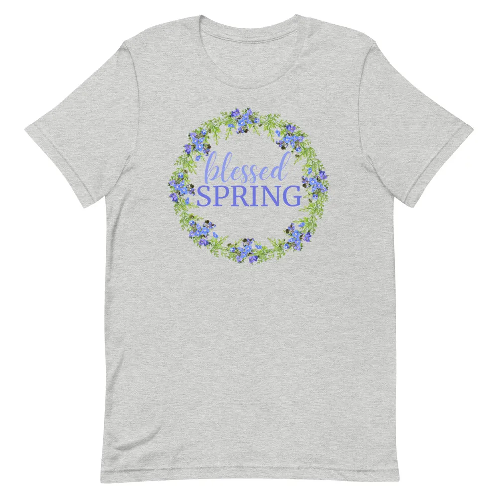 blessed SPRING Floral Wreath T-Shirt (Light Colors)