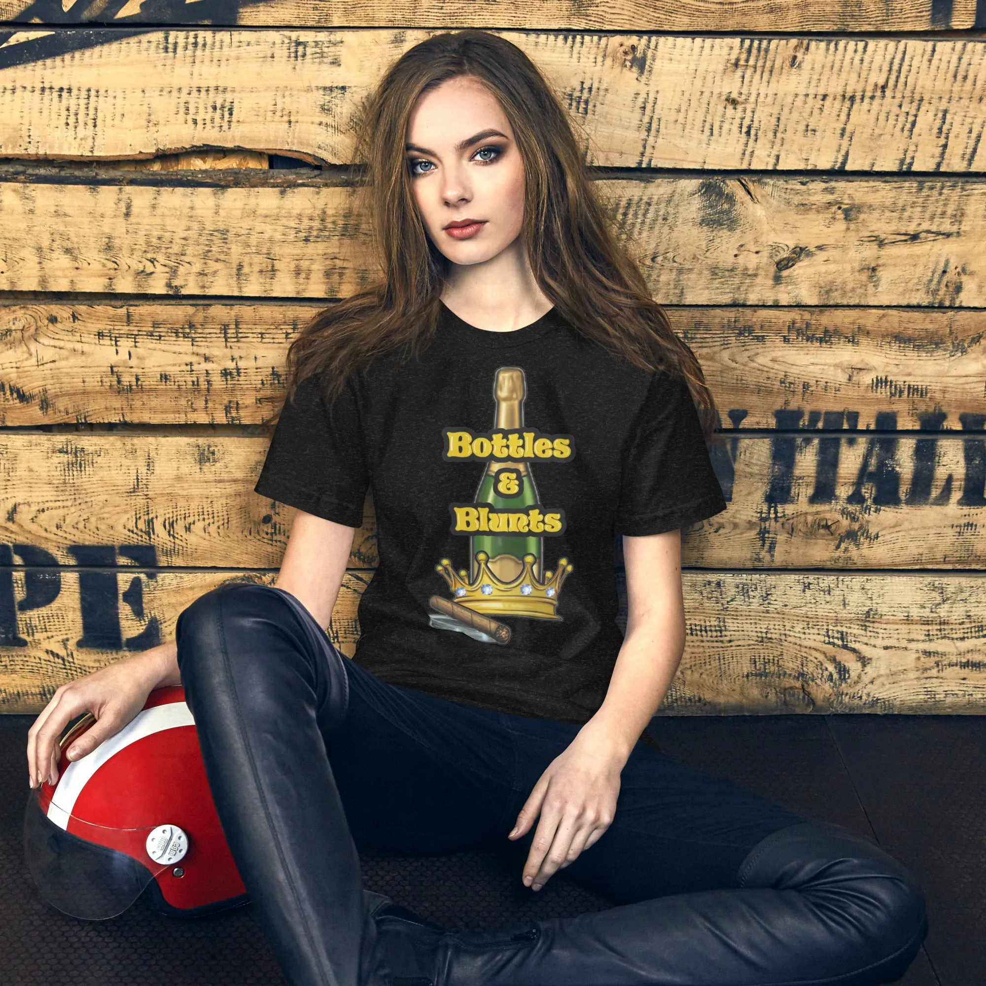 Bottles, Blunts & Crown Unisex T-shirt