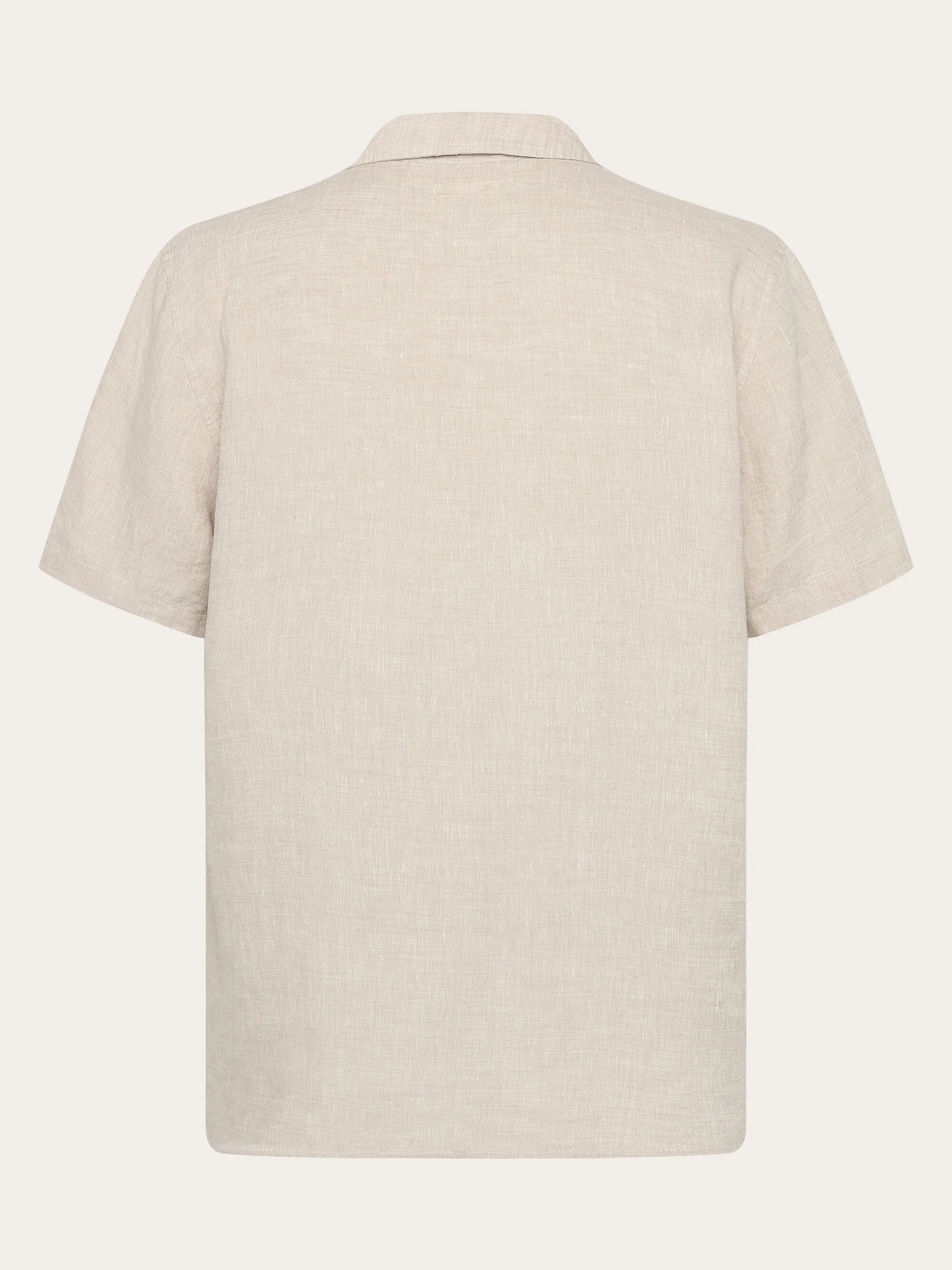 Box fit short sleeved linen shirt - Light feather gray