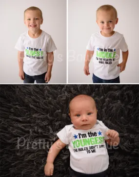 Boy's I'm the OLDEST I make the rules T shirt, Big Brother Shirt -- Boys funny t shirt -- Brother Shirt -- Oldest-- Unisex shirt