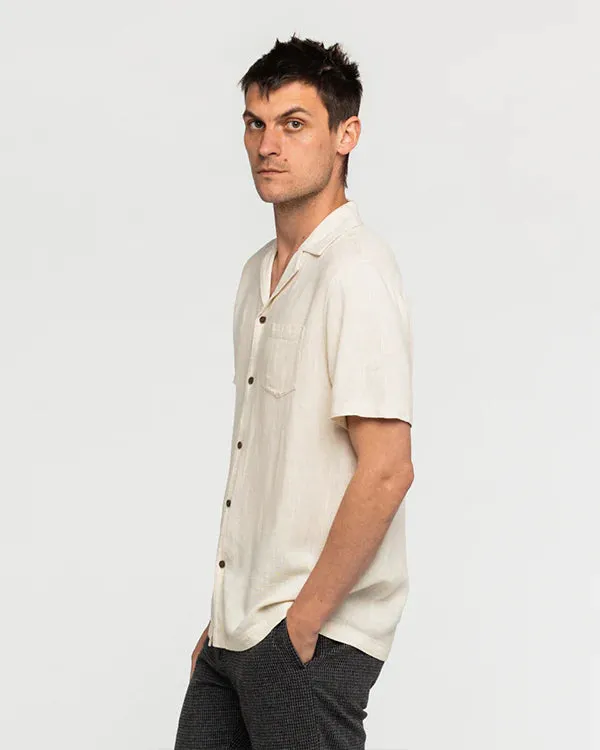 Brighton S/S Woven Shirt - off white