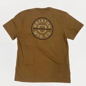 BRIXTON Crest II S/S Standard T-Shirt - Brown