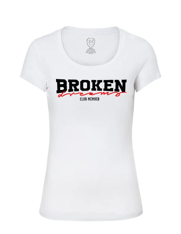 Broken Dreams Stylish Women's Graphic Printed T-shirt WD364