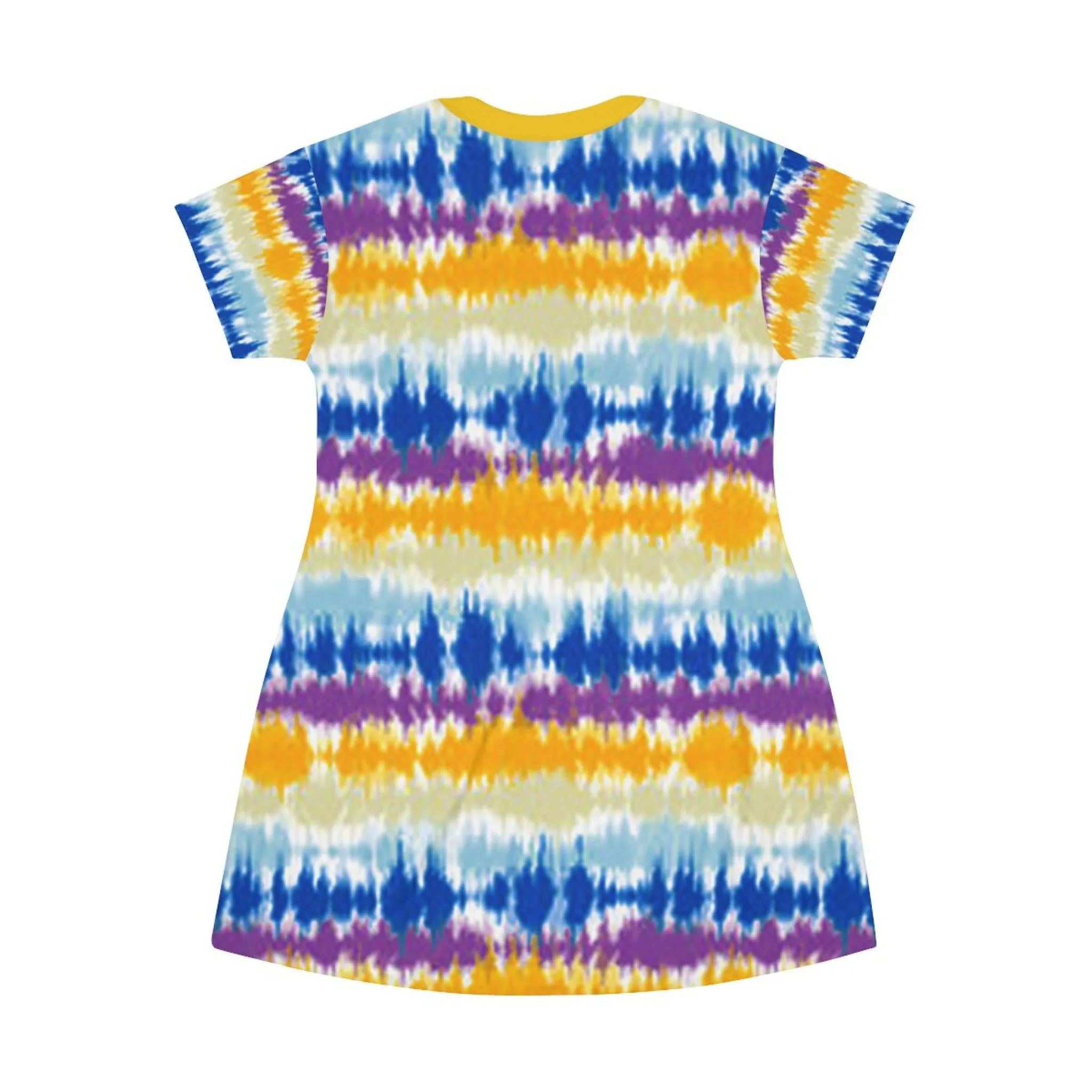 Bynelo Tie And Dye Striped Print T-shirt Dress