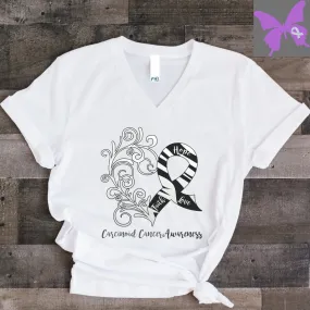 Carcinoid Cancer Awareness V-Neck T-Shirt