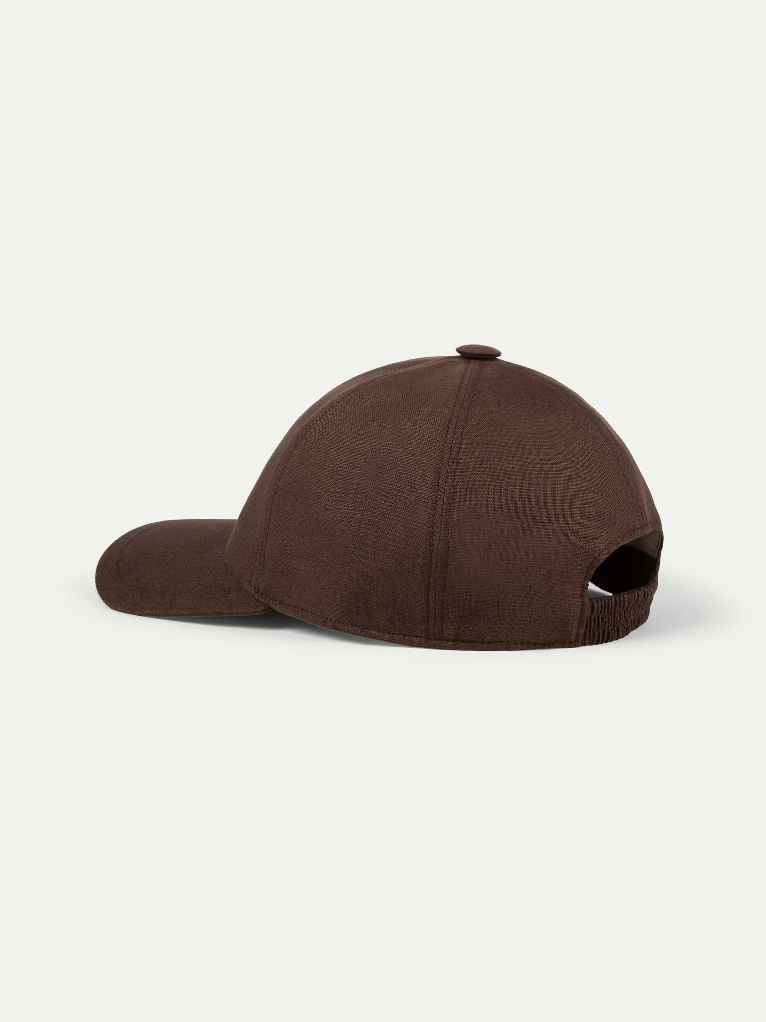 Chocolate Linen Baseball Cap