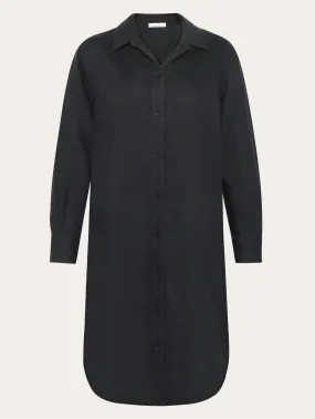 Classic linen dress - Black Jet