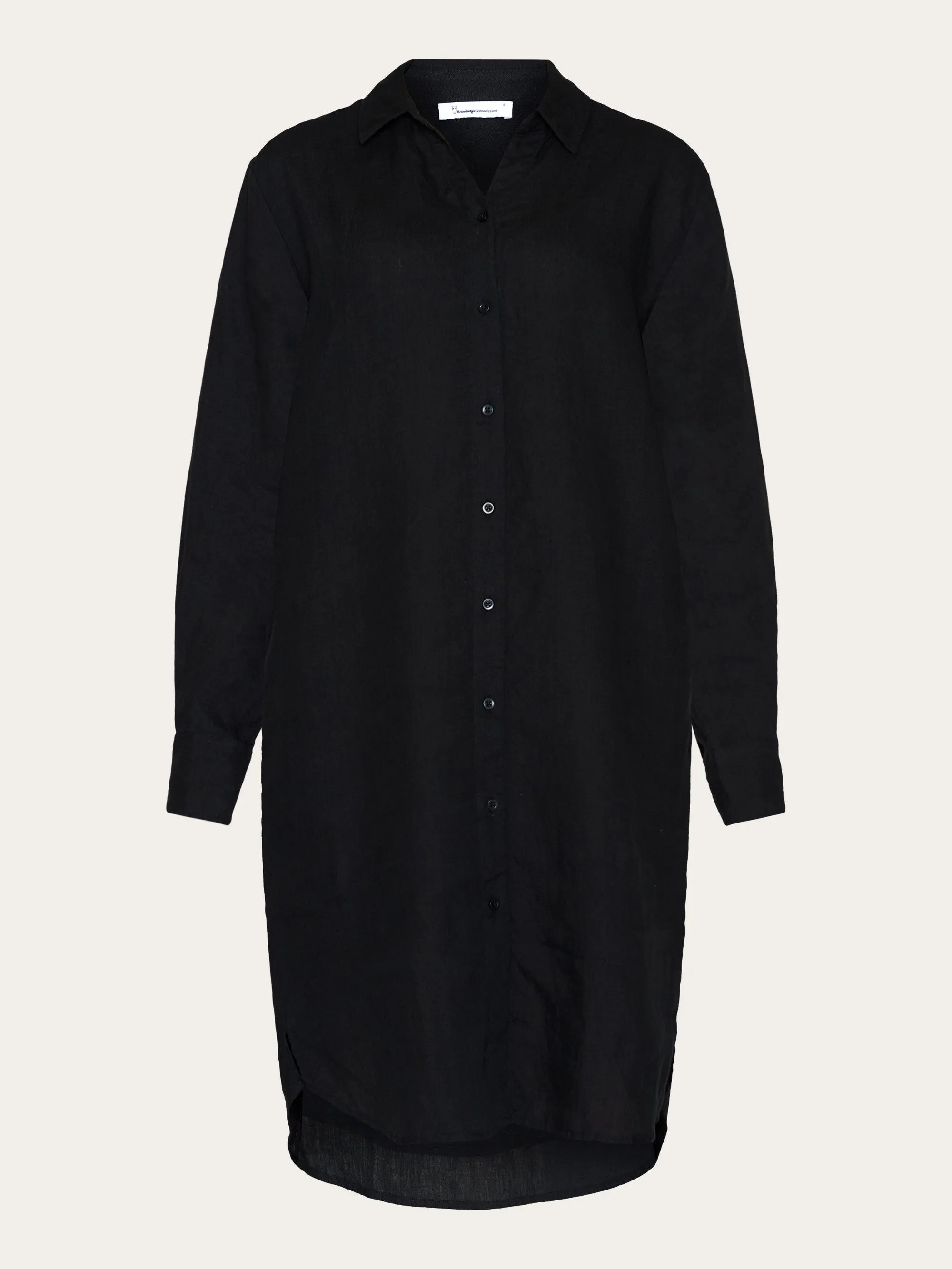 Classic linen dress - Black Jet