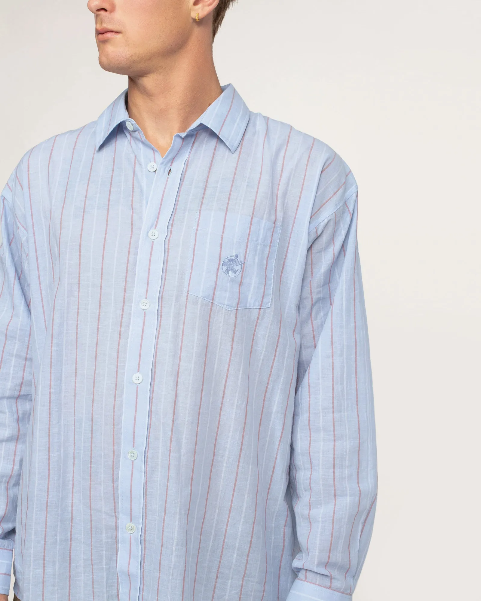 CLASSIC SHIRT STRIPED COTTON LINEN