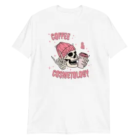 Coffee & Cosmetology Skeleton Unisex Stylist T-Shirt