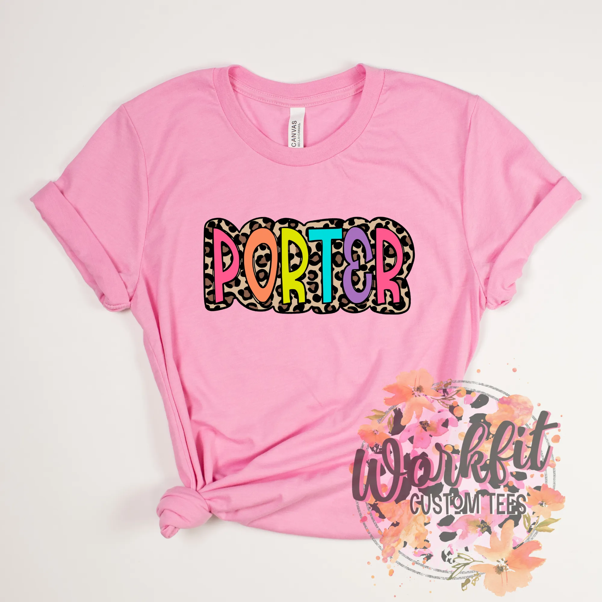 Colorful Leopard PORTER T-shirt