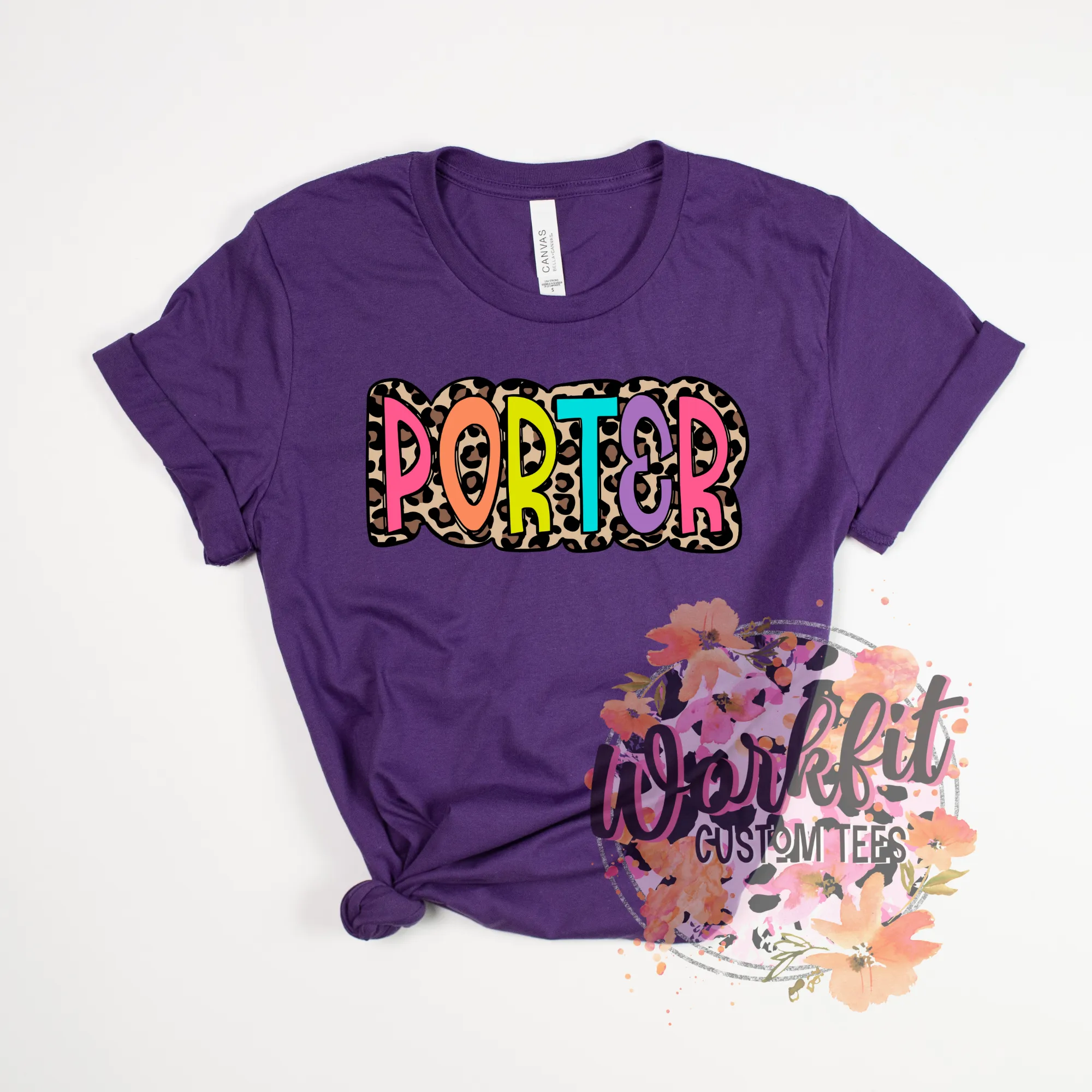 Colorful Leopard PORTER T-shirt