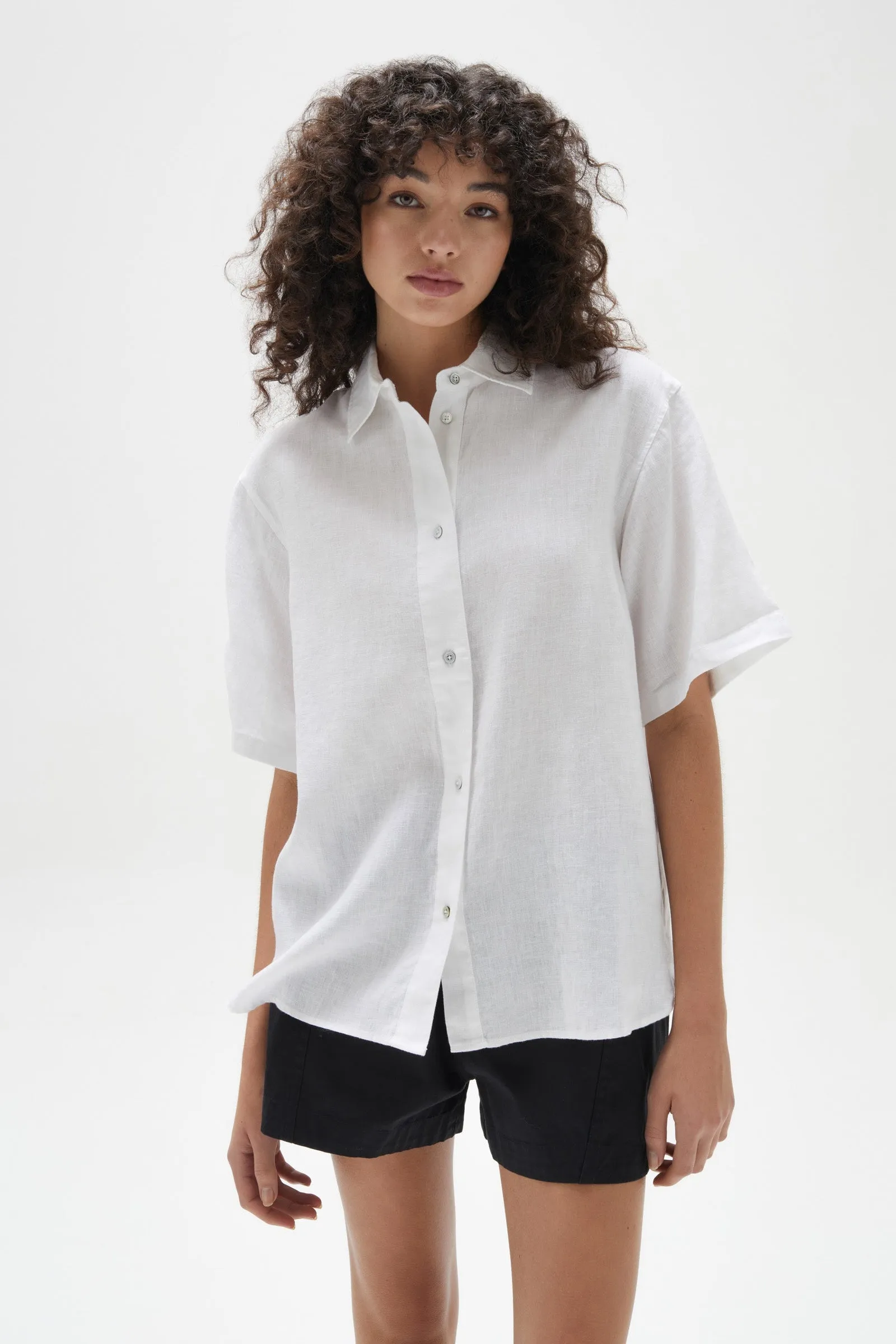 Corine Linen Shirt White