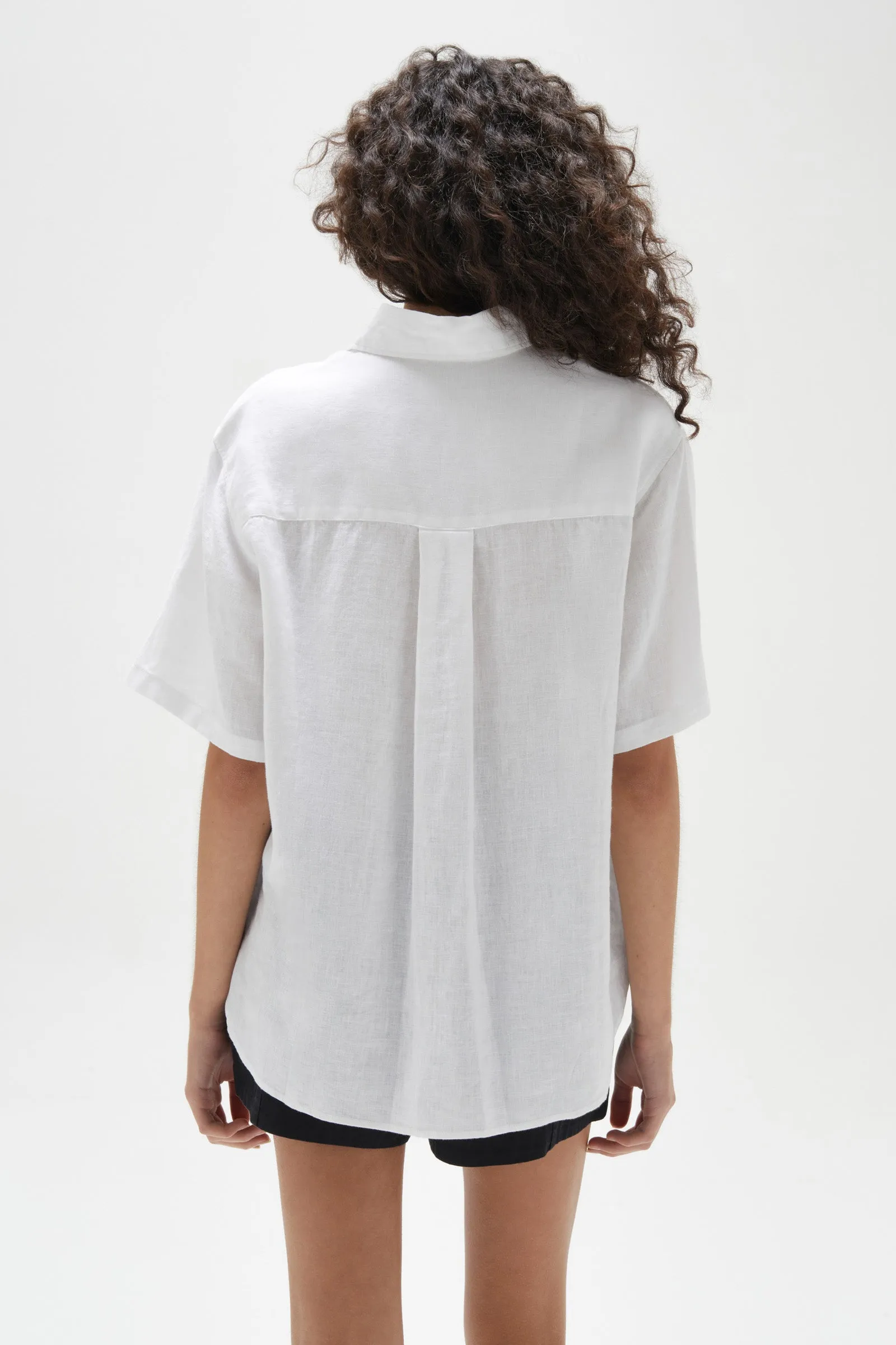 Corine Linen Shirt White