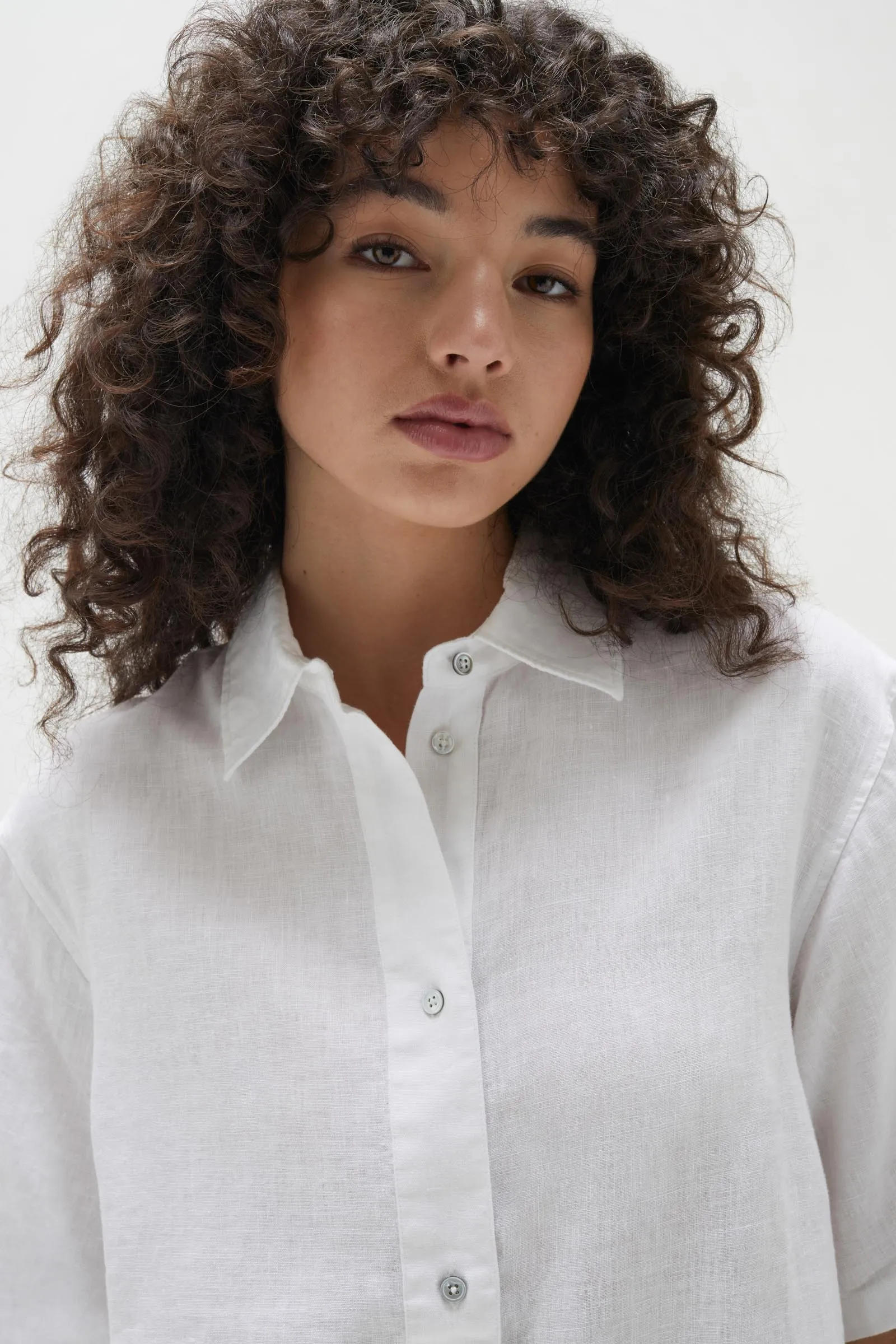 Corine Linen Shirt White