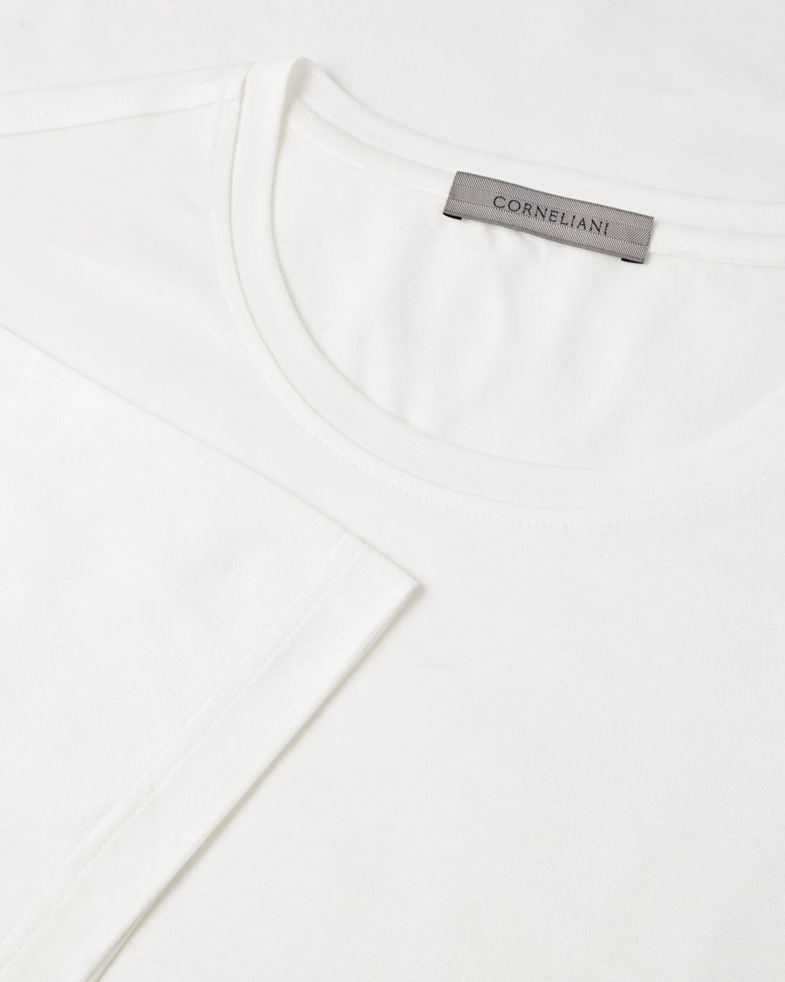 Corneliani Mercerised Short Sleeve T-shirt (White)