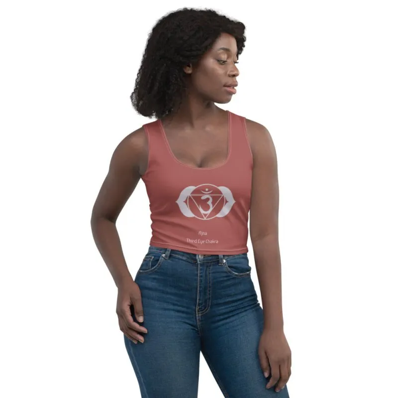 Crop Top - Third Eye Chakra graphic Roof Terracotta