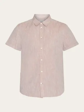 Custom fit linen short sleeve shirt - Chocolate Malt