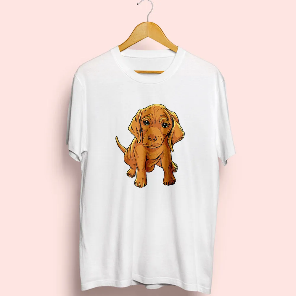 Cute Puppy Half Sleeve T-Shirt