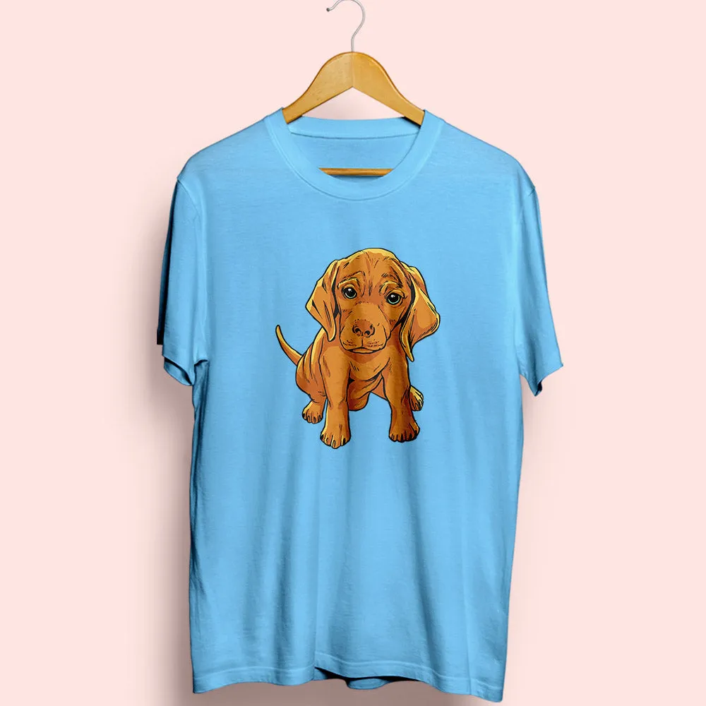 Cute Puppy Half Sleeve T-Shirt