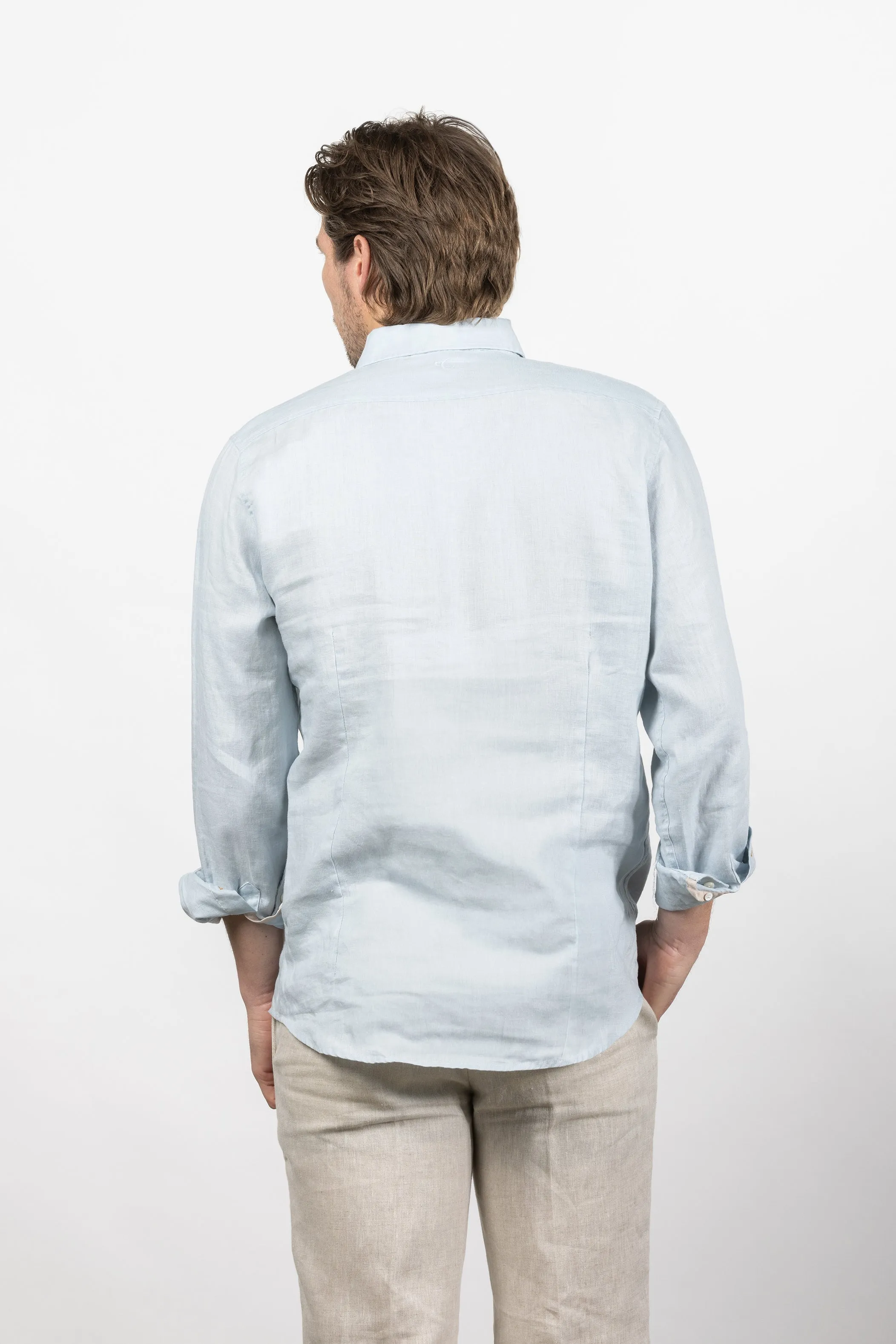 Cutler & Co - Blake Linen Shirt - Soft Pink or Blue