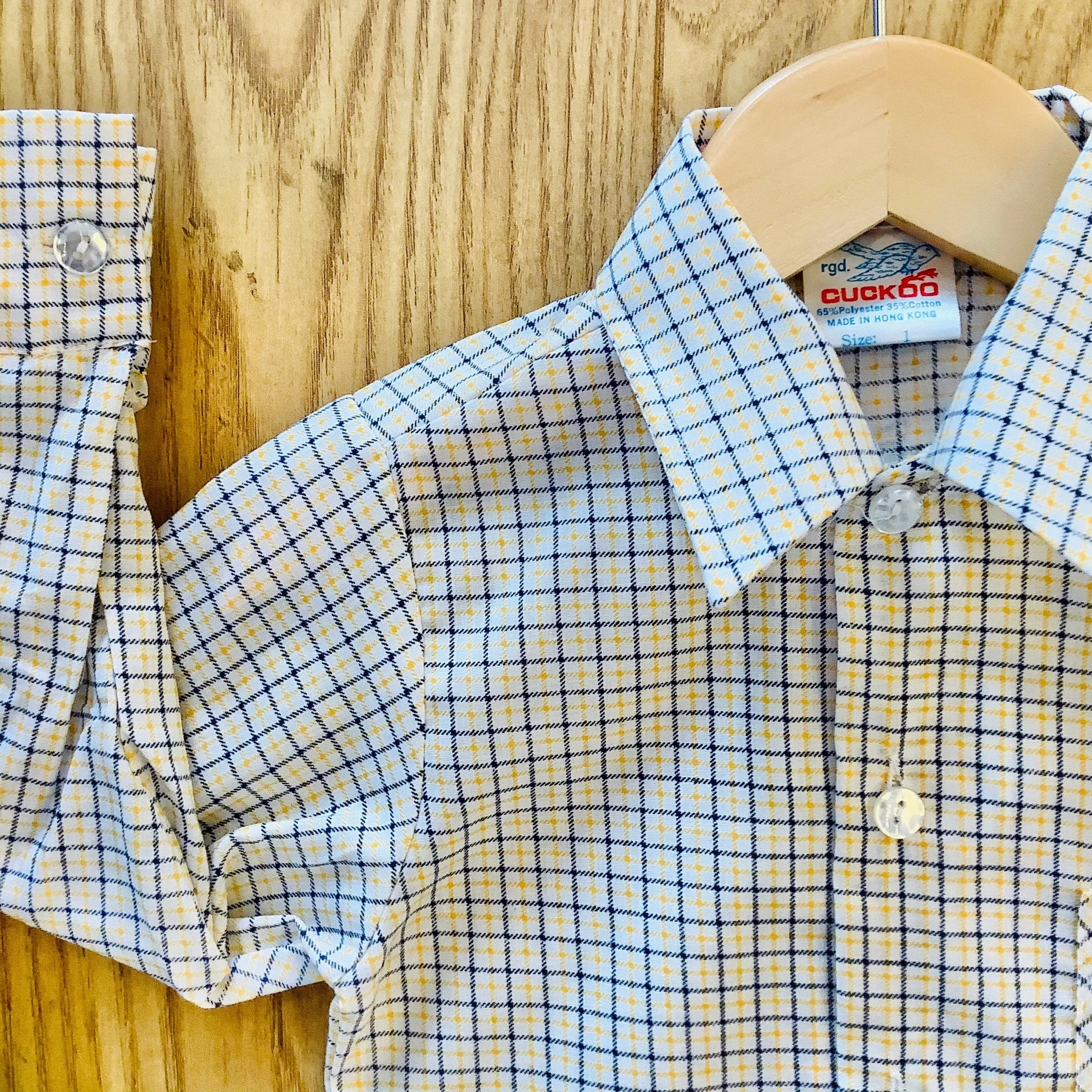 Deadstock Vintage Children 1970's Check Shirt 12-18m