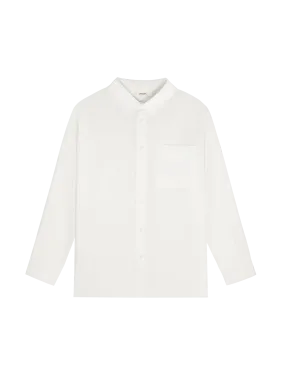 DNA Aloe Linen Collared Long Sleeve Shirt—off-white