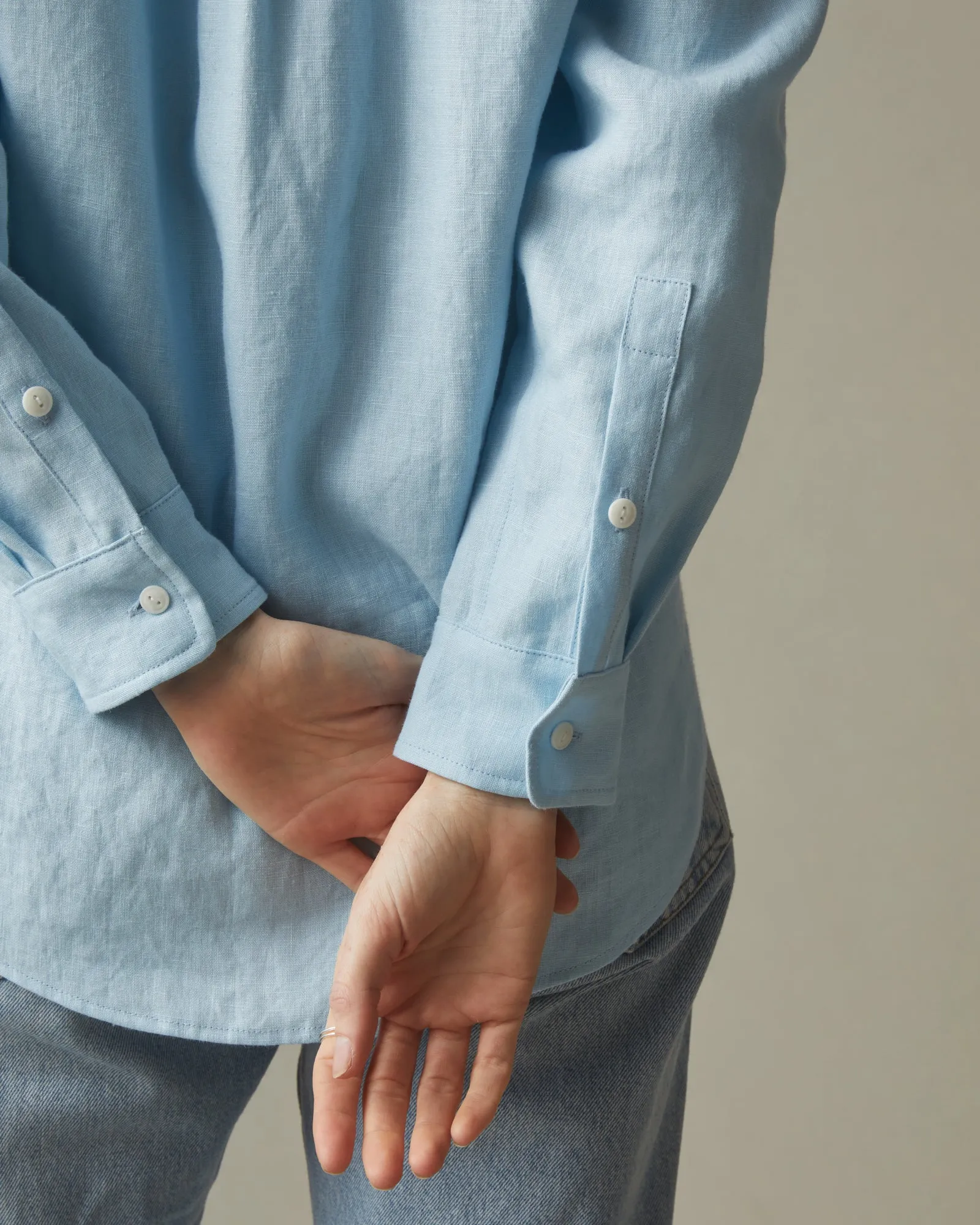 Easy Linen Long Sleeve Shirt - Dream Blue