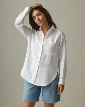 Easy Linen Long Sleeve Shirt - White