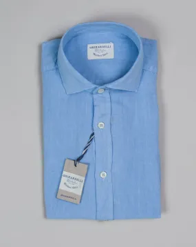 Ghirardelli Washed Linen Shirt / Light Blue