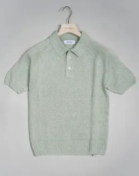 Gran Sasso Linen & Cotton Heavy Polo / Light Mint